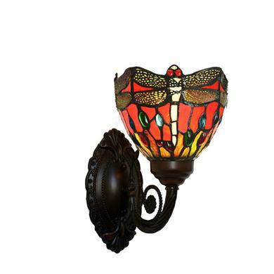 Applique murale antique rustique en verre à formes colorées FUMAT - vue 4 sur 6
