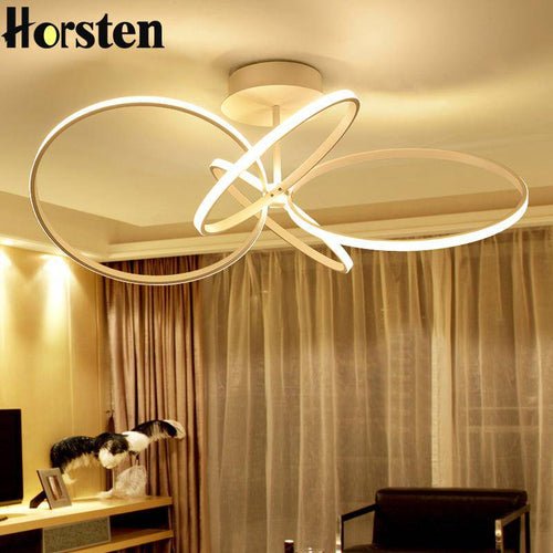 Plafonnier design à LED à cerceaux