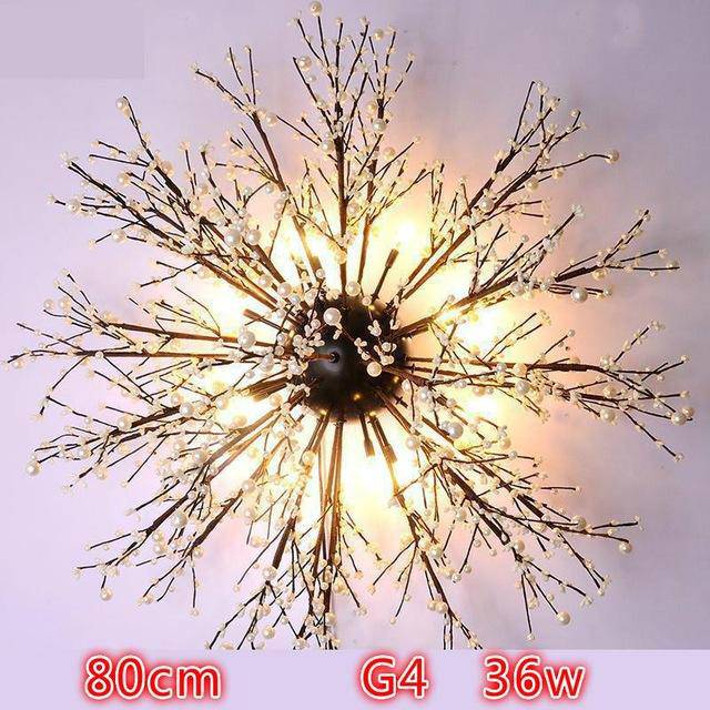 Lustre en cristal en forme de branches d'arbre