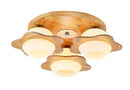 Plafonnier en bois avec fleurs Wooden