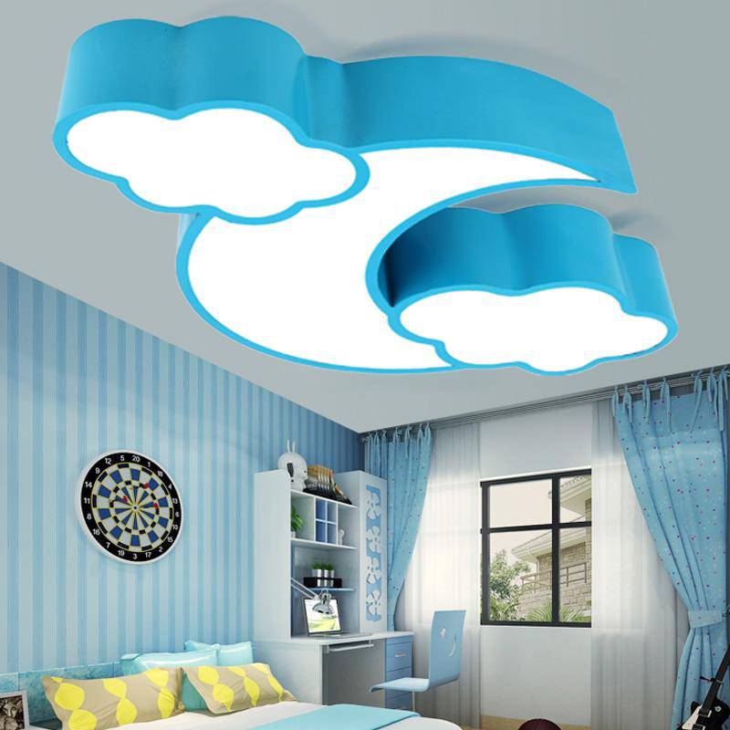 Plafonnier enfant lune et nuage de différentes tailles (plusieurs couleurs) - vue 2 sur 2