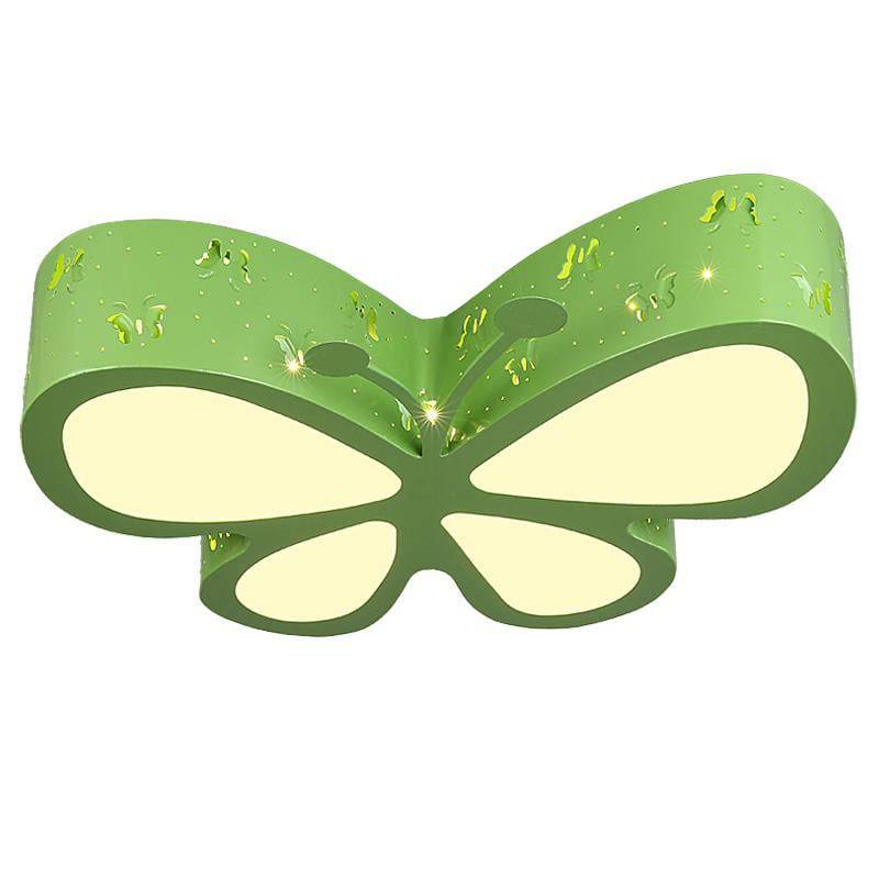 Plafonnier enfant en forme de papillon vert - vue 3 sur 2