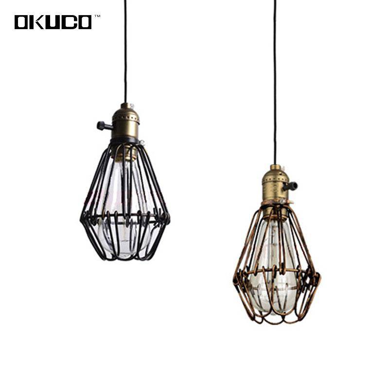 Suspension cage style vintage retro Socket - vue 3 sur 6