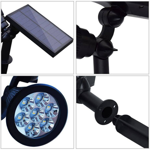 Spot 7 LED extérieur solaire à lumière colorée