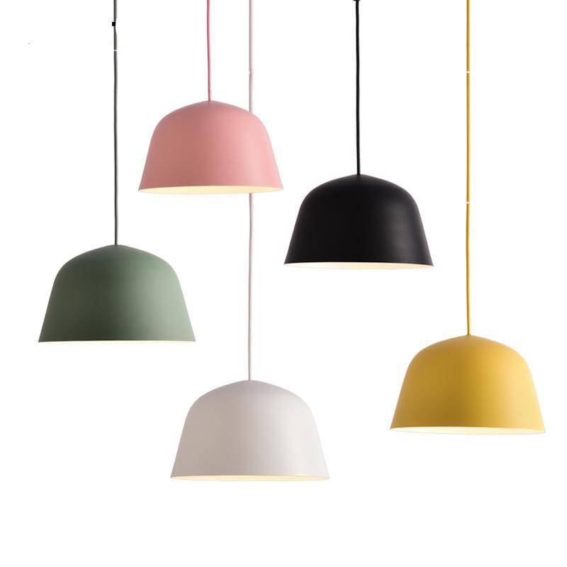 Suspension design à LED de couleur Macaron - vue 7 sur 11