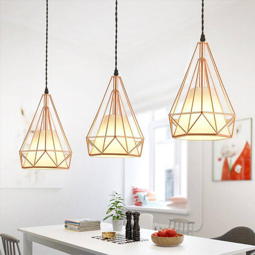 Suspension cage pyramidale vintage