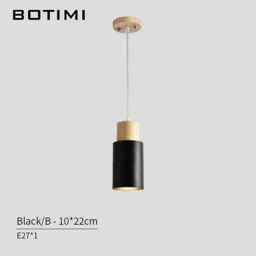 Suspension design tube en bois Botimi