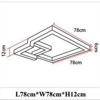 Plafonnier LED design 3D en métal - vue 7 sur 7