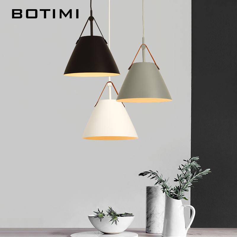 Suspension design LED en métal et tissu Botimi - vue 2 sur 13