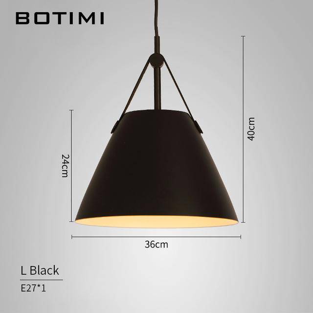 Suspension design LED en métal et tissu Botimi