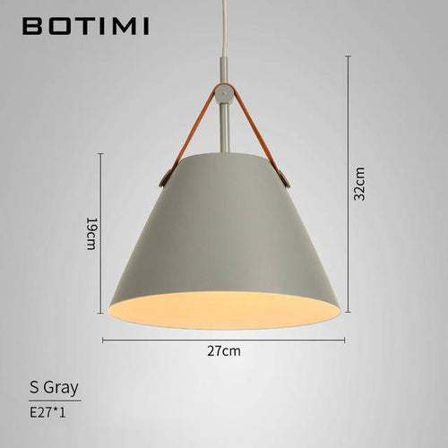 Suspension design LED en métal et tissu Botimi