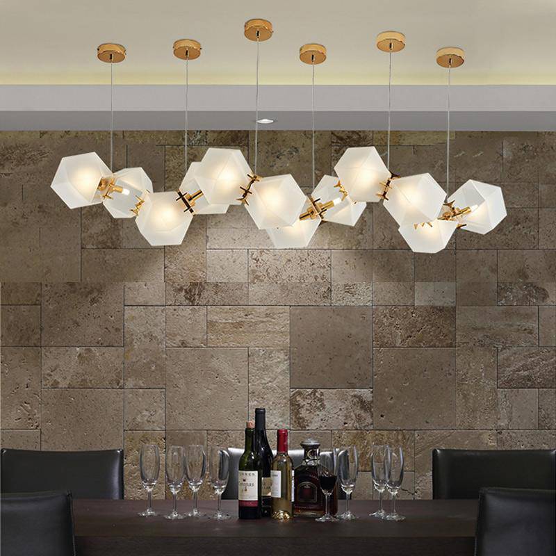 Lustre design moderne doré à LED Avize - vue 4 sur 7