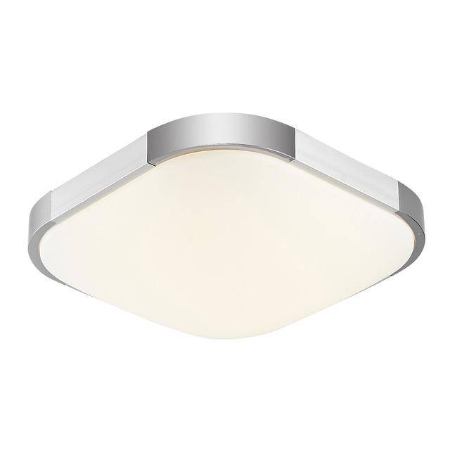 Plafonnier LED chromé carré à angles arrondis Faceplate - vue 3 sur 3