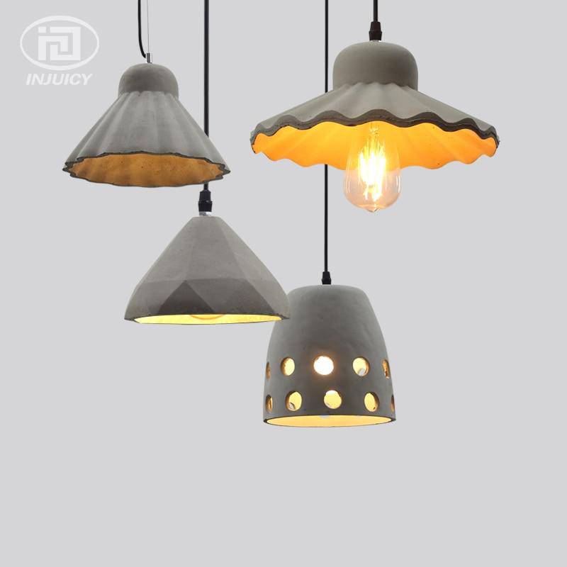 Suspension design en résine style ciment de plusieurs formes Loft - vue 7 sur 9
