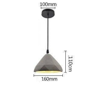Suspension design en résine style ciment de plusieurs formes Loft - vue 8 sur 9