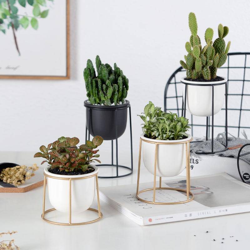 Lot de 3 piédestal moderne pour plantes style scandinave - vue 3 sur 7