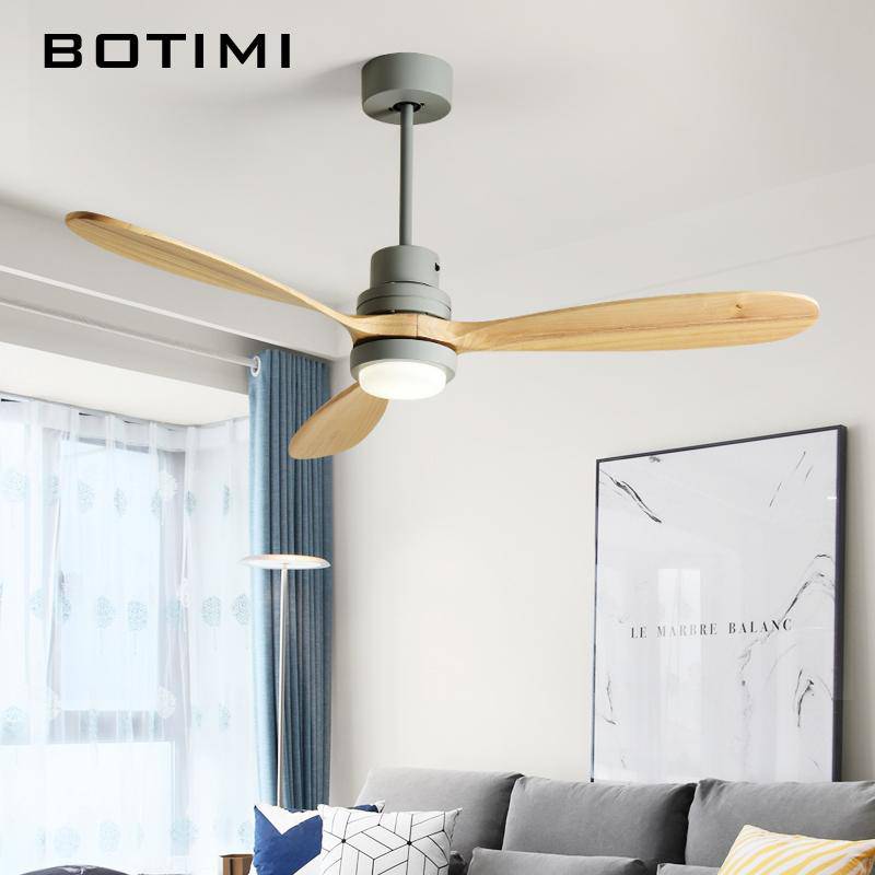 Ventilateur de plafond LED Modern à base colorée - vue 3 sur 9