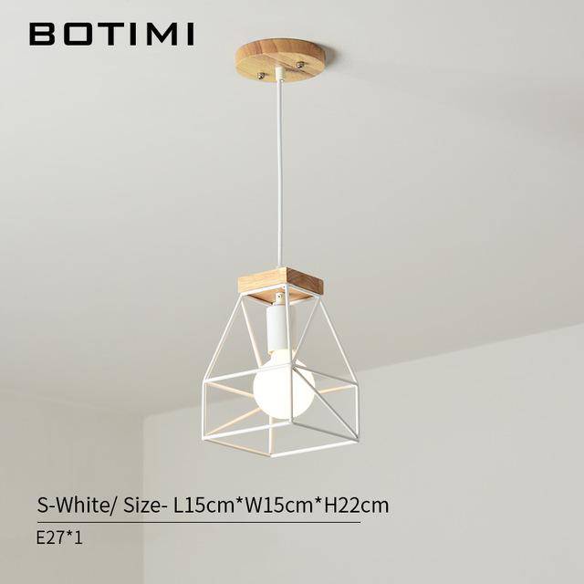 Suspension design LED cage blanche en métal - vue 8 sur 8