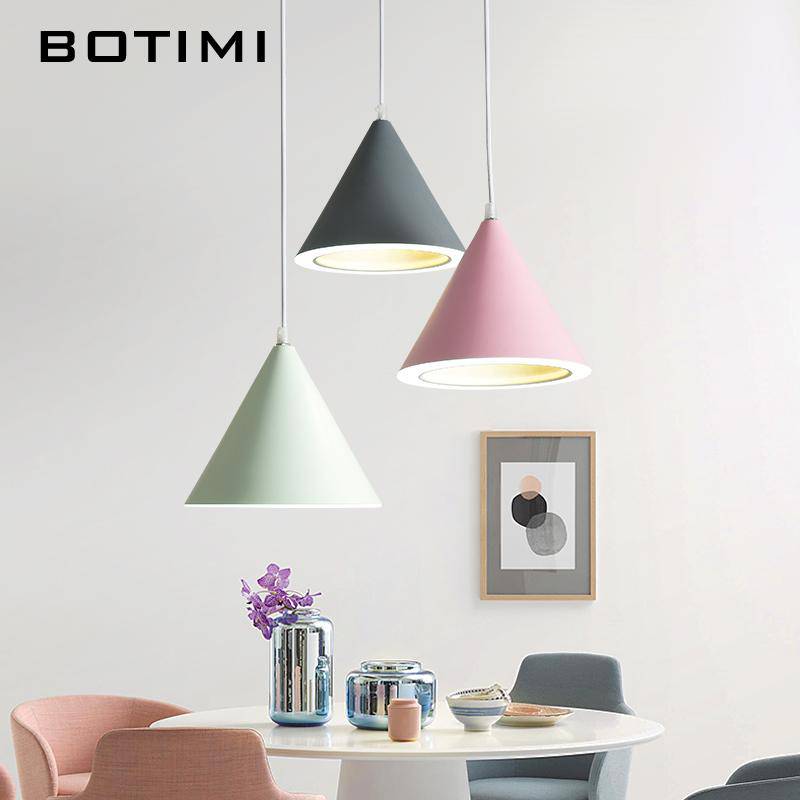 Suspension design LED en cône de couleur Nordic - vue 3 sur 7