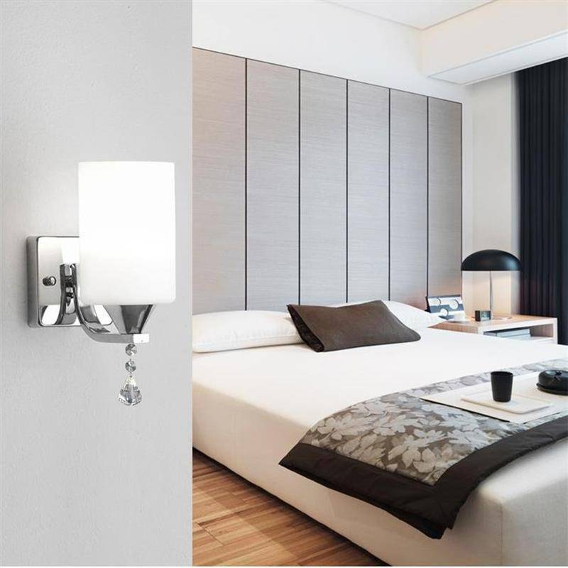 Applique murale LED chromée avec abat-jour cylindrique - vue 4 sur 4
