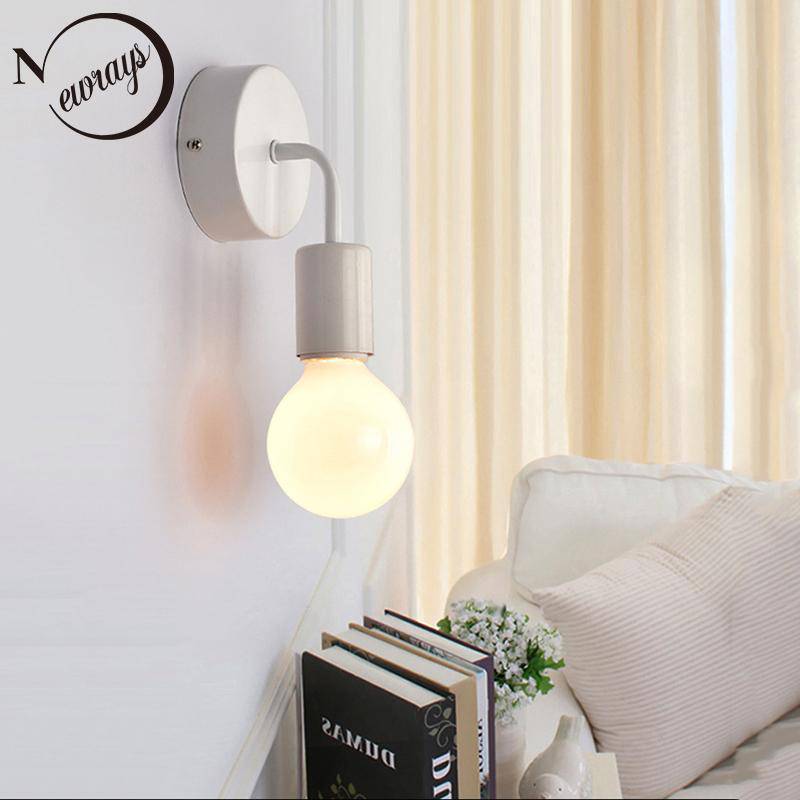 Applique murale LED ampoule tombante (noir ou blanc) - vue 4 sur 6