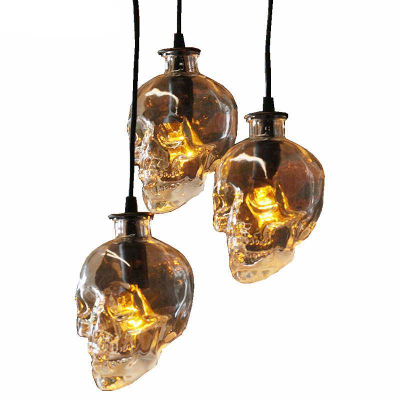 Suspension tête de mort en verre Retro - vue 4 sur 4