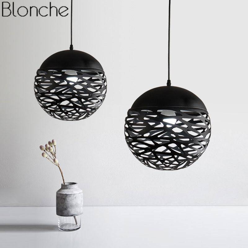 Suspension design moderne en boule trouée Hollow (plusieurs couleurs) - vue 3 sur 10