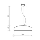 Suspension design moderne LED en aluminium bouel ovale
