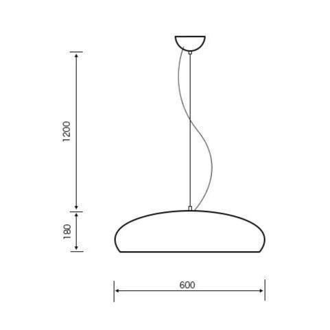 Suspension design moderne LED en aluminium bouel ovale - vue 7 sur 7