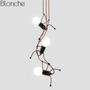 Suspension en forme de bonhomme noir