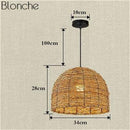Suspension en rotin LED avec abat-jour de différentes formes Decor