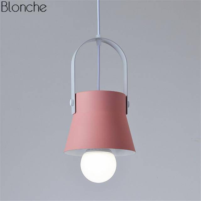 Suspension design en métal à LED Macaron - vue 9 sur 19