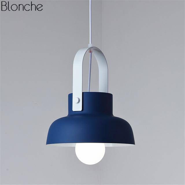 Suspension design en métal à LED Macaron - vue 18 sur 19