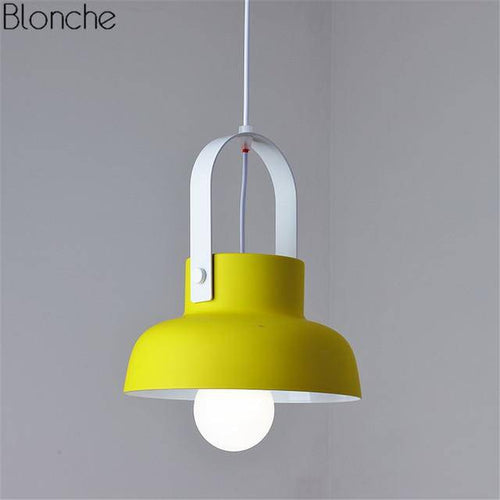 Suspension design en métal à LED Macaron