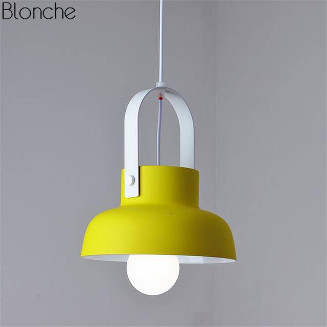 Suspension design en métal à LED Macaron - vue 7 sur 19