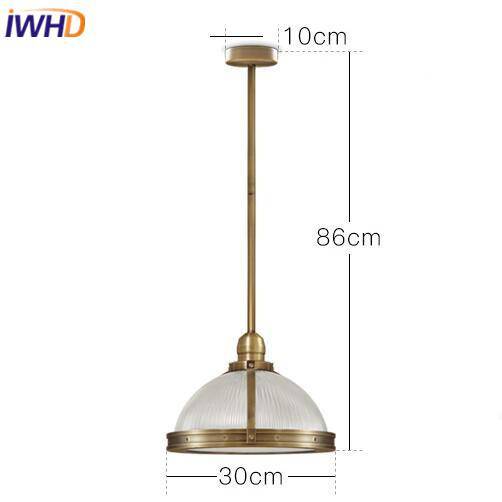 Suspension LED en verre et métal doré Vintage - vue 5 sur 4