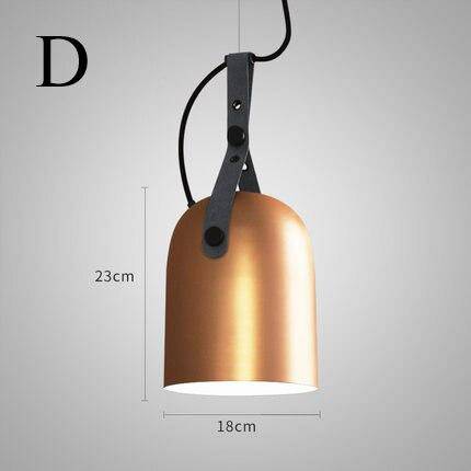 Suspension design LED avec abat-jour en métal arrondi Loft - vue 11 sur 11