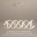 Suspension design LED en spirale Bwart