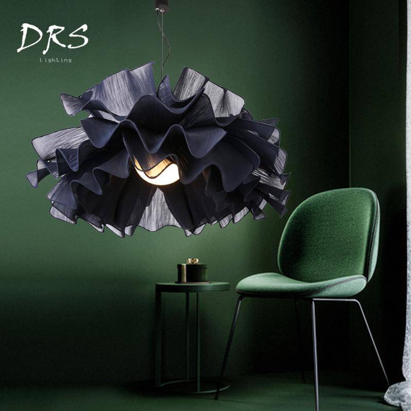 Lustre design grosse fleur de tissu colorée Danish - vue 4 sur 5