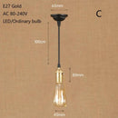 Suspension industrielle LED en métal doré Rayene