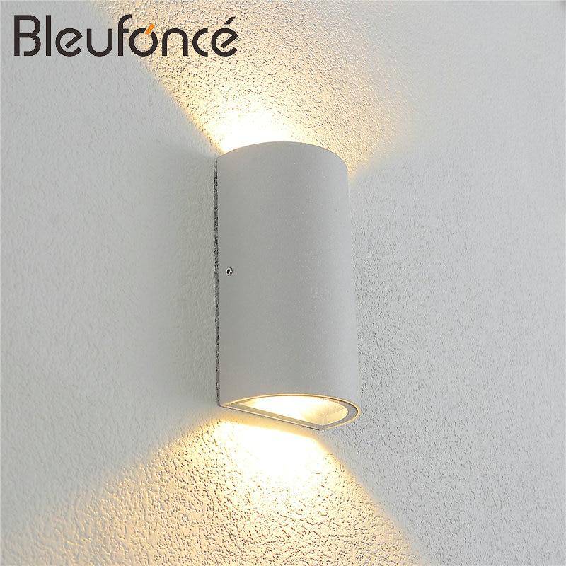 Applique extérieur LED design arrondi en aluminium (noir ou gris) - vue 3 sur 3