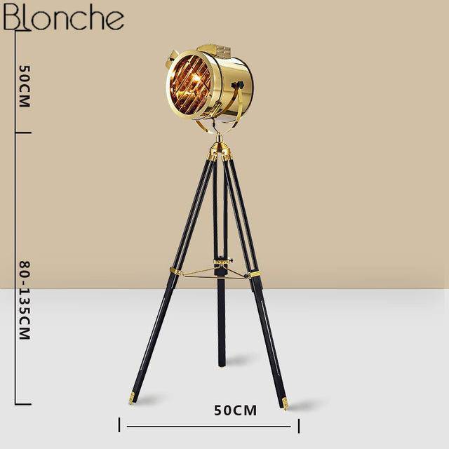 Lampadaire LED projecteur en métal tripode - vue 5 sur 10