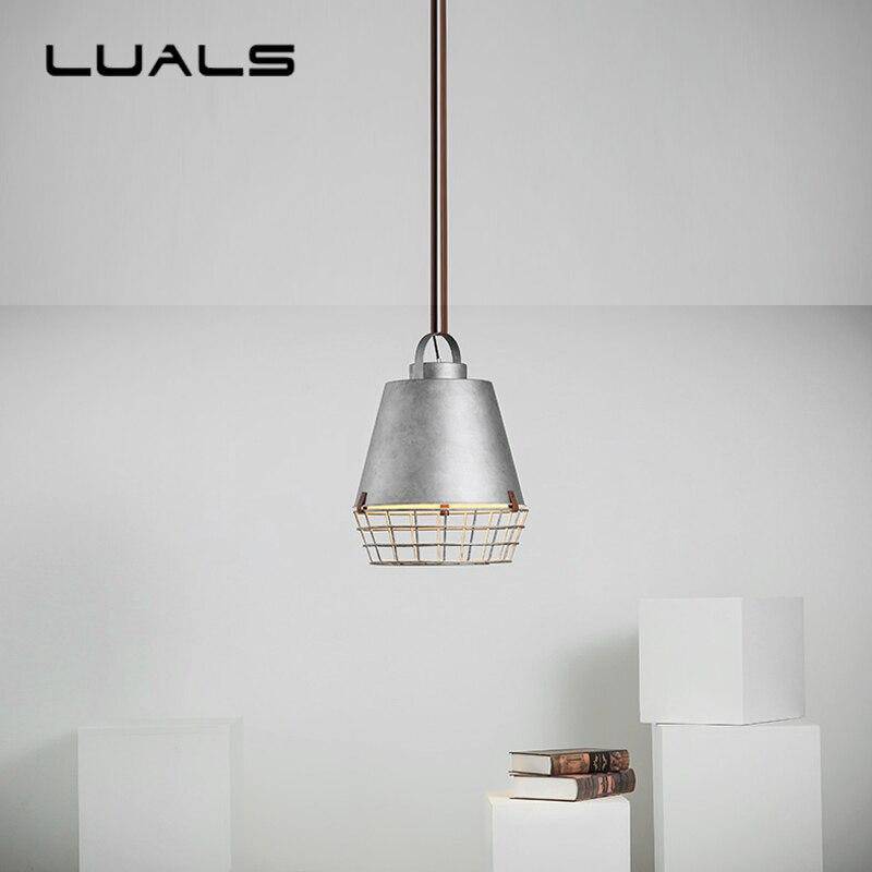 Suspension industrielle à LED avec abat-jour cage grise - vue 5 sur 6
