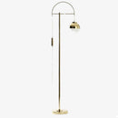 Lampadaire design LED en métal doré avec boule en verre Luxury