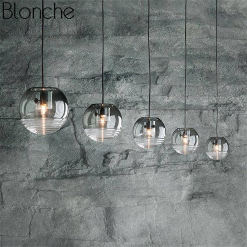 Suspension design boule en verre fumé Flask - vue 7 sur 7