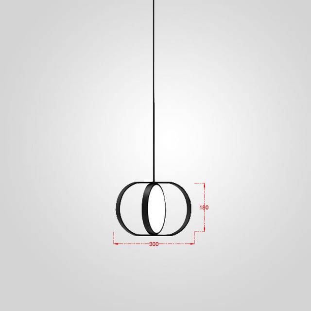 Suspension design lampe ronde ajustable encerclée Line