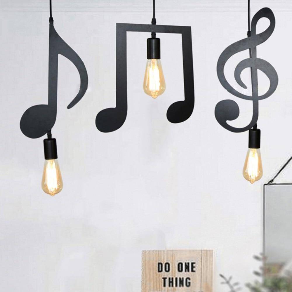 Suspension LED en forme de notes de musiques Notes - vue 3 sur 8