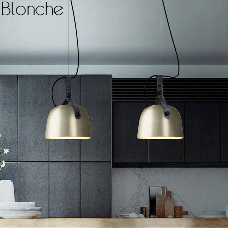 Suspension LED en métal style industriel Belt - vue 6 sur 11