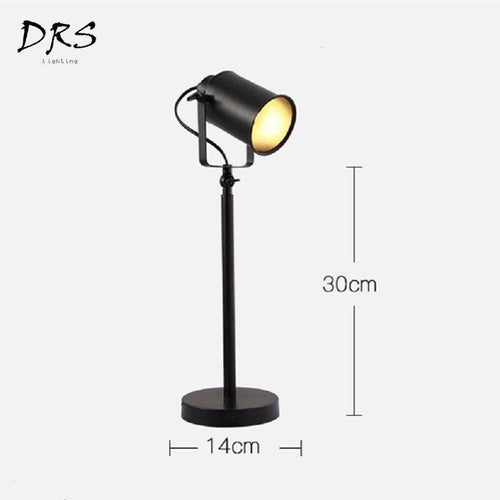 Lampe de bureau à LED spot ajustable sur pied noir