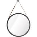 Miroir mural rond suspendu avec cadre Hotel